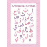 Poster Arabische letters roze - Islamboekhandel.nl