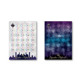 Prachtige aftelposter voor Ramadan met twee Ramadan aftelkalenders voor de vastentijd