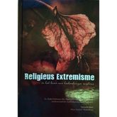 Boek over religieus extremisme met vervaagde bladontwerp op de cover