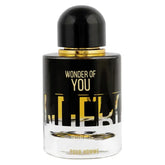 Riffs Parfum Wonder of You zwarte en gouden cilindrische parfumfles met ronde dop