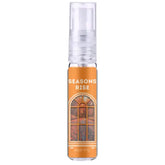 Oranjegetinte glazen sprayfles seasons rise edp 100 ml met heldere pomp en boogramen label