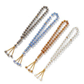 Vier kristallen tasbih kristal met gouden kettingen voor gebed en meditatie