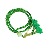 Groene kristal bloemen tasbih kristal met floral tassels voor gebed en meditatie