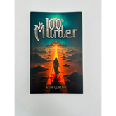 Fantasy roman met een donkere cover voor The 100th Murder met een eenzame figuur