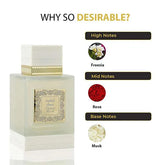 Perfume fles met velvet musk parfumspray, met freesia, roos en musk geuren