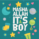 Wenskaart geboorte jongen met planets voor geboorte jongen communicatie en nieuw leven