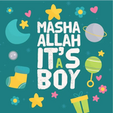 Wenskaart geboorte jongen -planeten - Islamboekhandel.nl