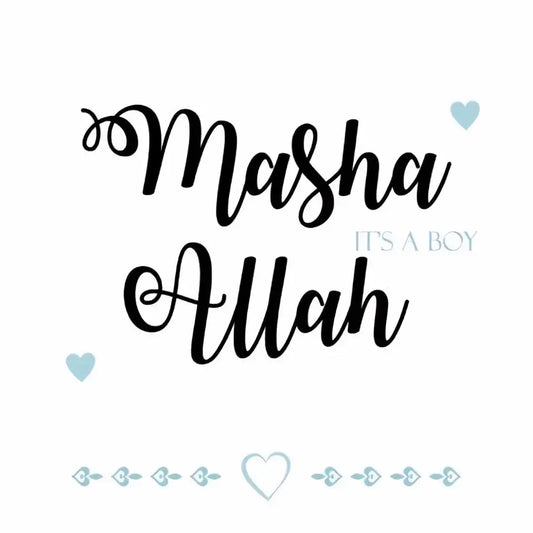 Wenskaart 'ma sha Allah a boy' - Islamboekhandel.nl