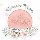 Wenskaart Ramadan kareem -pastel roze - Islamboekhandel.nl