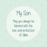 Wenskaart zoon -may uou always be blessed - Islamboekhandel.nl