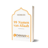 Boek Werkboek – 99 Namen van Allaah met titel en kaft zichtbaar