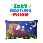 Paars cartoonbeer slaapkussen zaky bedtime pillow met sterrennacht ontwerp en zachte stofoppervlak