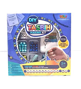 Zelf tasbih maken diy pakket met kleurrijke kralen, grote kraal en letterkralen voor persoonlijke tasbih