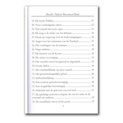 Vrome voorgangers 5-page booklet met genummerde secties en titels in het Nederlands