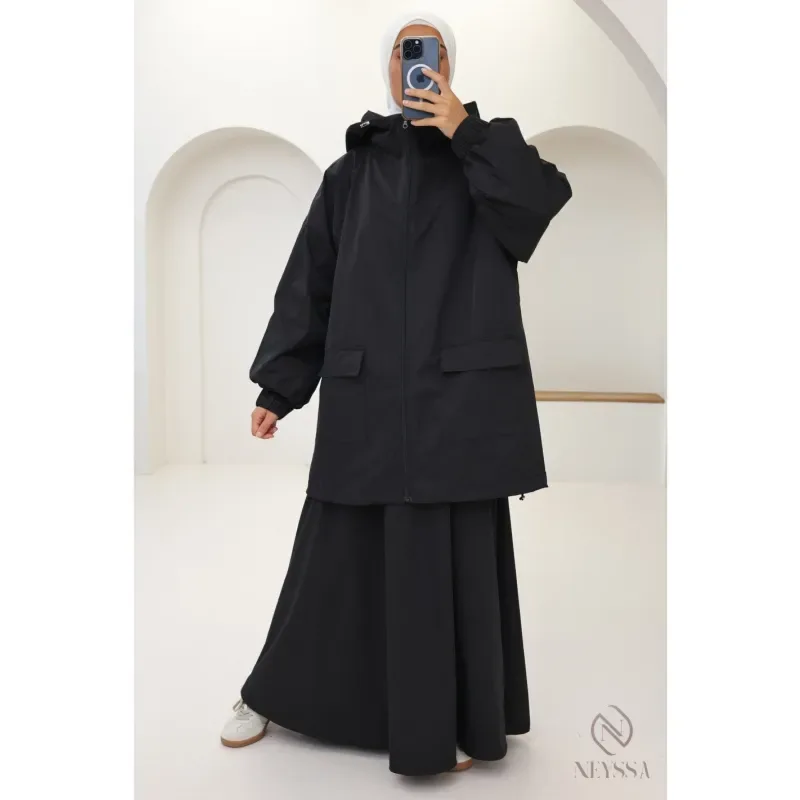 🌧️ 2-delige set voor dames – Lange rok en Parka (Waterafstotend) - Islamboekhandel.nl