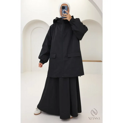 🌧️ 2-delige set voor dames – Lange rok en Parka (Waterafstotend) - Islamboekhandel.nl