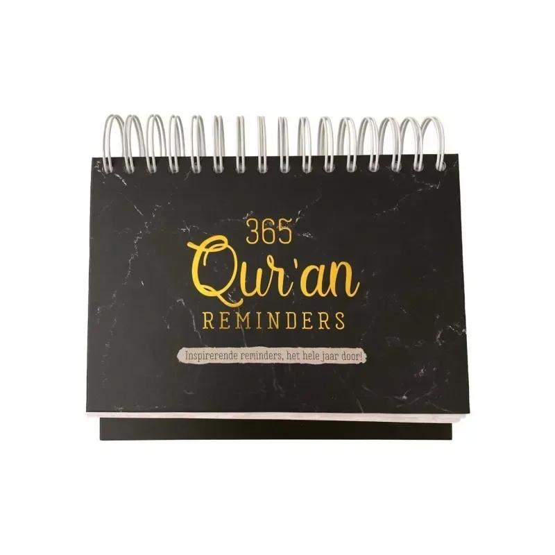 365 Qur'an reminders -zwart met goudfolie - Islamboekhandel.nl
