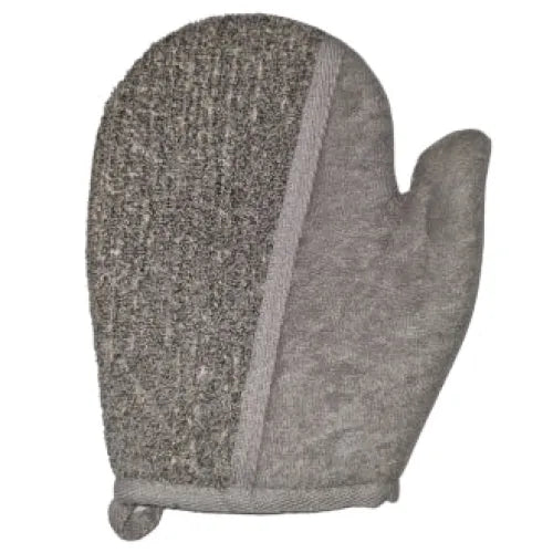 4x Bamboo & Linen Bath Glove - Charcoal