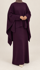 Winter drape dress in bordeauxrood van Libasi