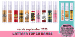 Lattafa Top 10 Dames Sample Set 2023 Q3