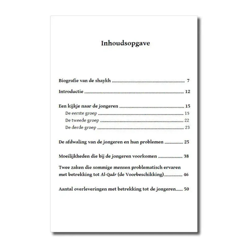 Een aantal problemen onder de jongeren - Islamboekhandel.nl