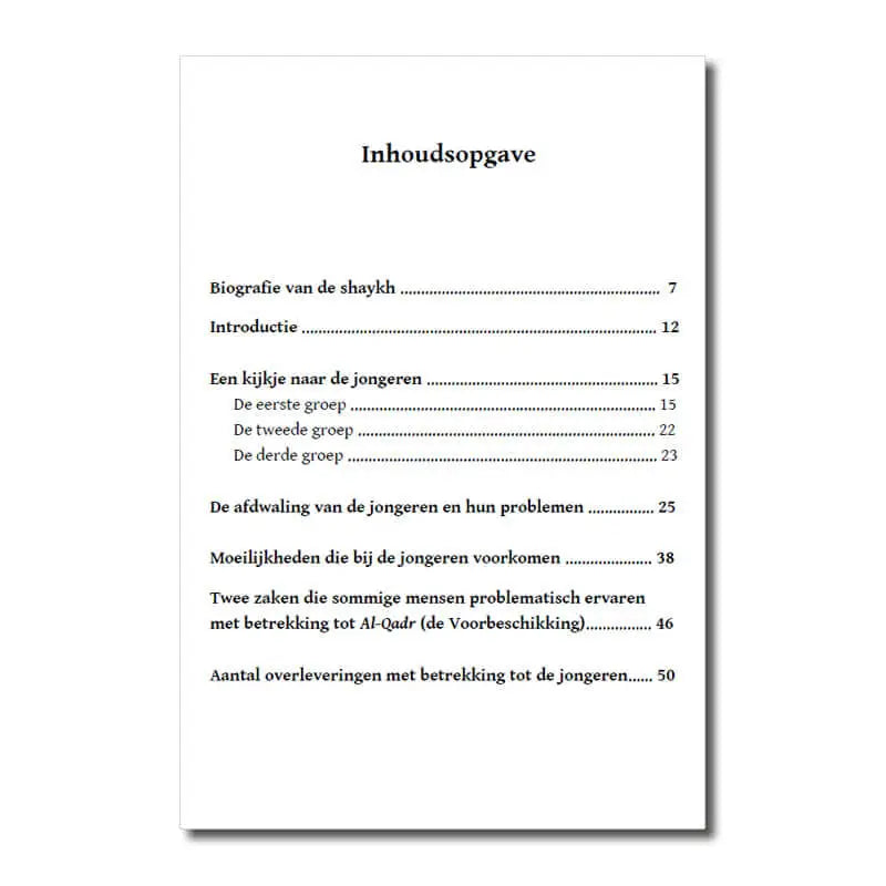 Een aantal problemen onder de jongeren - Islamboekhandel.nl