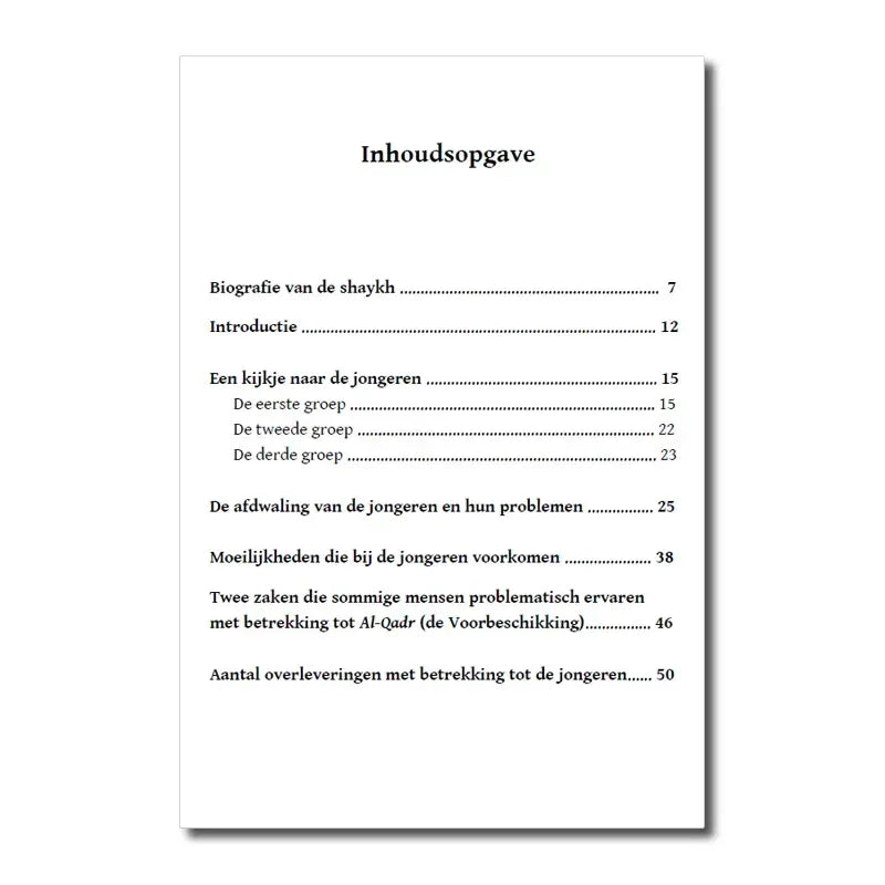 Een aantal problemen onder de jongeren - Islamboekhandel.nl