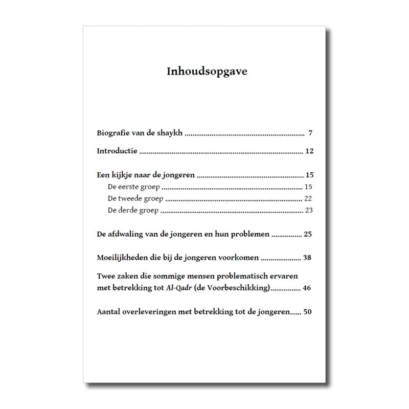 Een aantal problemen onder de jongeren - Islamboekhandel.nl