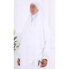 Witte hijab met lange mouwen van het Khimar Set Salima, perfecte outfit voor elke gelegenheid