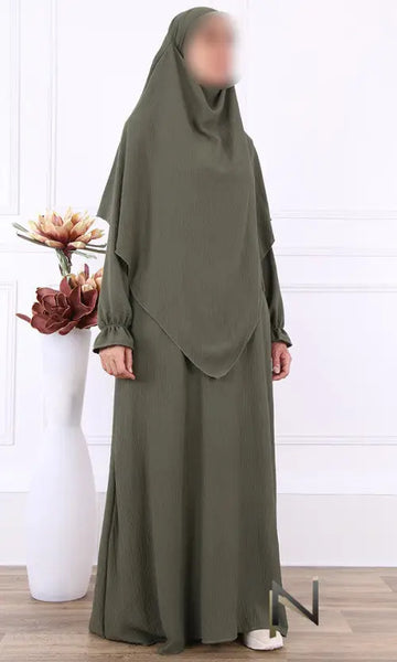 abaya en khimar set Salima - Islamboekhandel.nl