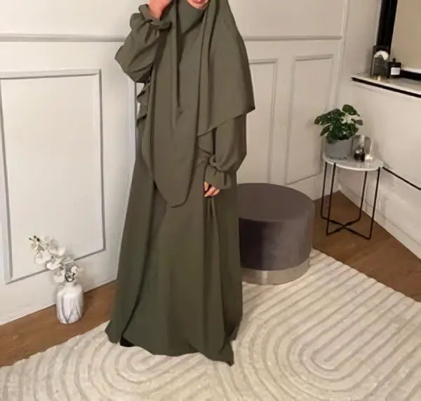 abaya en khimar set Salima - Islamboekhandel.nl