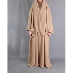 Abaya en Khimarset Ruffle - Islamboekhandel.nl
