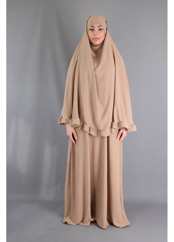 Abaya en Khimarset Ruffle - Islamboekhandel.nl