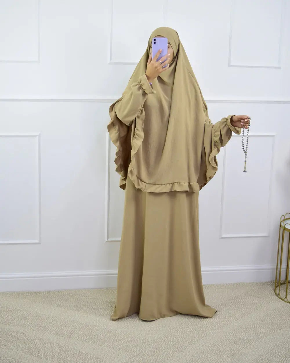Abaya en Khimarset Ruffle - Islamboekhandel.nl