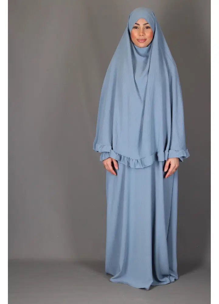 Abaya en Khimarset Ruffle - Islamboekhandel.nl