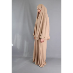 Abaya en Khimarset Ruffle - Islamboekhandel.nl