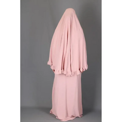 Abaya en Khimarset Ruffle - Islamboekhandel.nl