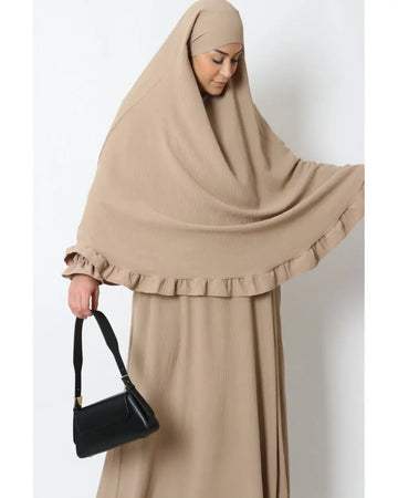 Abaya en Khimarset Ruffle - Islamboekhandel.nl