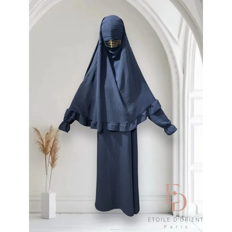 Abaya en Khimarset Ruffle Binti - Islamboekhandel.nl