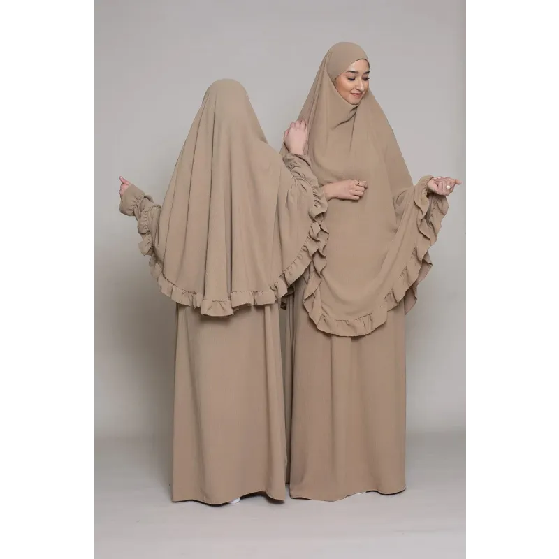 Abaya en Khimarset Ruffle Binti - Islamboekhandel.nl