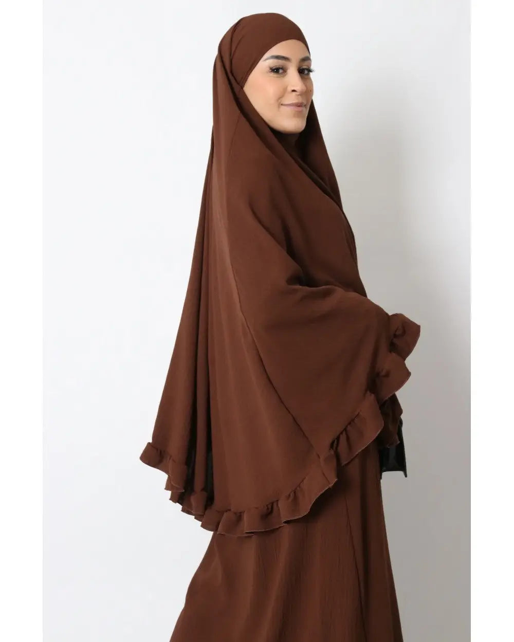Abaya en Khimarset Ruffle - Islamboekhandel.nl