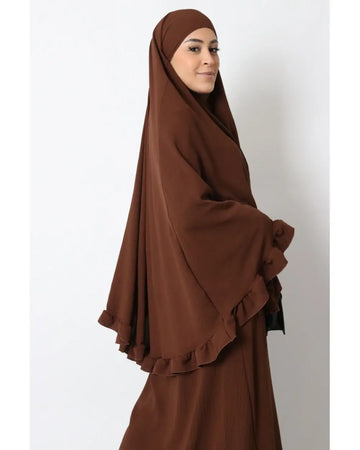 Abaya en Khimarset Ruffle - Islamboekhandel.nl