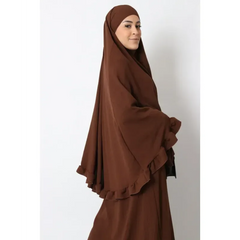 Abaya en Khimarset Ruffle - Islamboekhandel.nl