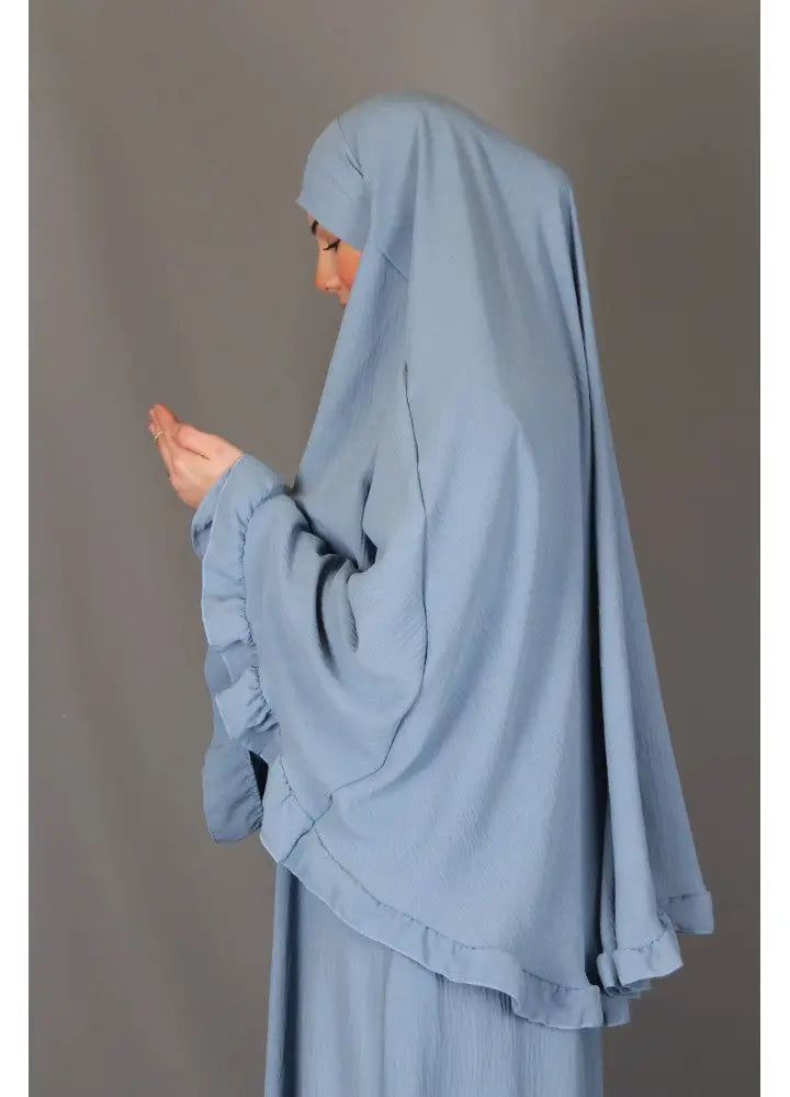 Abaya en Khimarset Ruffle - Islamboekhandel.nl
