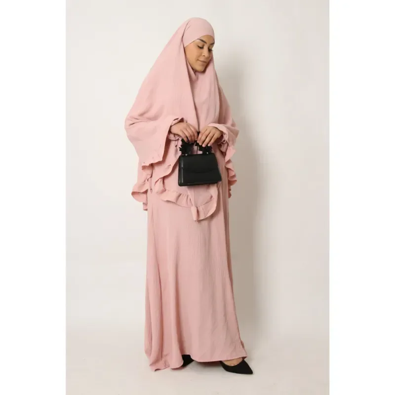 Abaya en Khimarset Ruffle - Islamboekhandel.nl