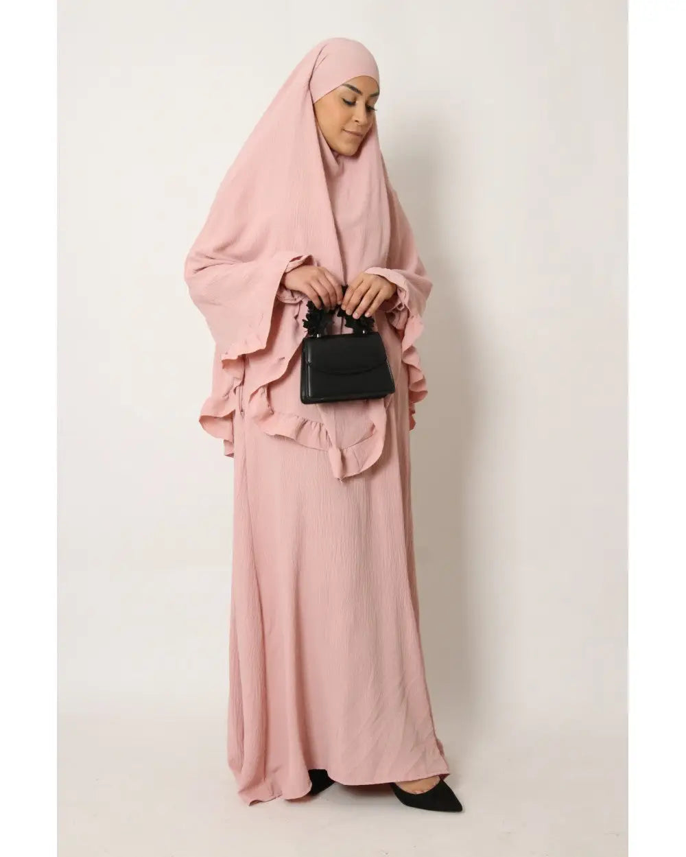 Abaya en Khimarset Ruffle - Islamboekhandel.nl