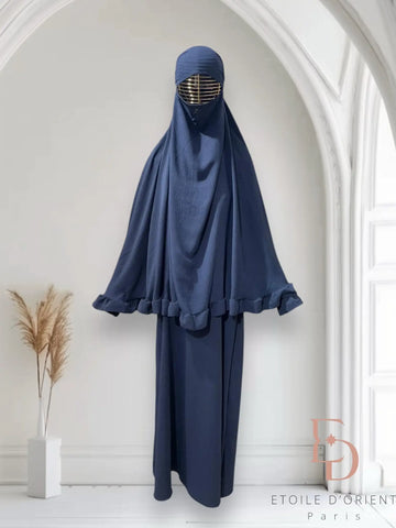 Abaya en Khimarset Ruffle - Islamboekhandel.nl