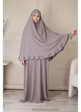 Abaya en Khimarset Ruffle - Islamboekhandel.nl