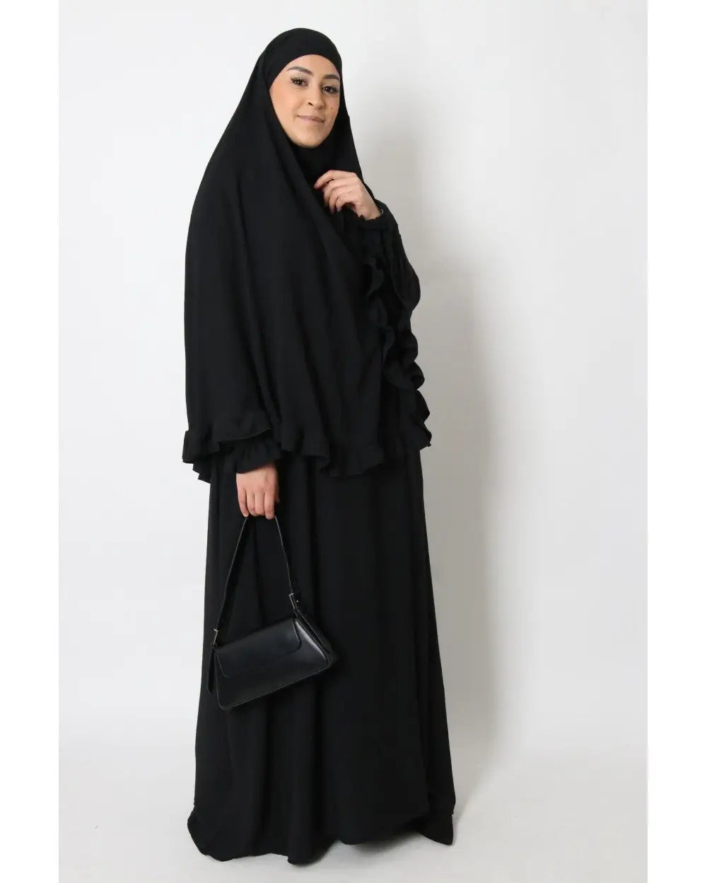 Abaya en Khimarset Ruffle - Islamboekhandel.nl
