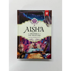 Aisha mother of the believers hardcover book by fatima barkatulla with nighttime middle eastern city illustration on cover